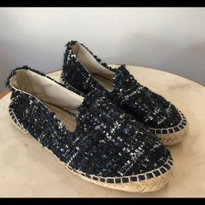 manebi leather slip on flat espadrilles